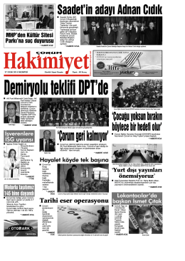 27 ocak.qxd - Çorum Hakimiyet Gazetesi