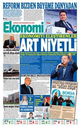 25 EKİM 2014 - Ekonomi Gazetesi