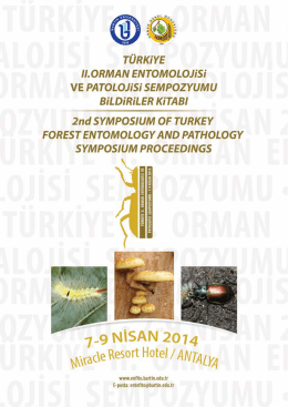 Bildiri Kitabı - Türkiye II. Orman Entomolojisi ve Patolojisi