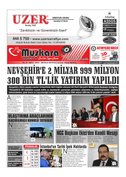 Sayfa 1 - Nevşehir Muşkara Haber