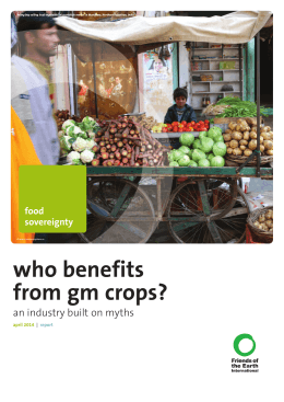 Who benefits from GM crops? - Friends of the Earth Europe