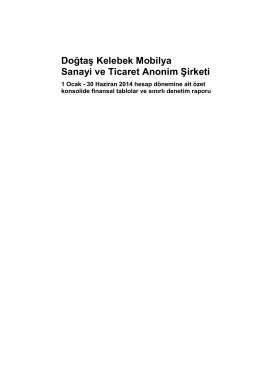 Doğtaş Kelebek Mobilya Sanayi ve Ticaret Anonim Şirketi