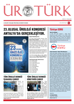 SAYI 16 - Türk Üroloji Derneği