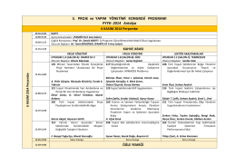 PYYK 2014 Kongre Programı (Detaylı)