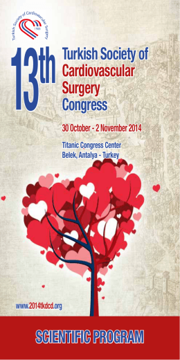 13thTurkish Society of Cardiovascular Surgery Congress