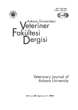 ISSN 1300-0861 E-ISSN 1308-2817 - Ankara Üniversitesi Dergiler