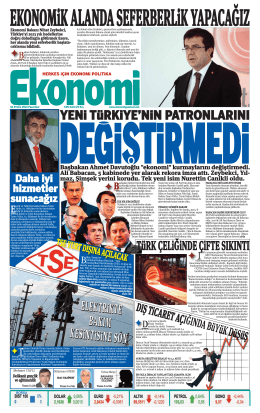 1 eylül 2014 - Ekonomi Gazetesi