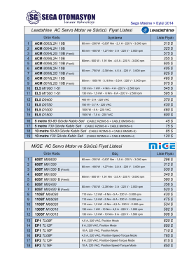 AC Servo Motor ve Sürücü Fiyat Listesi