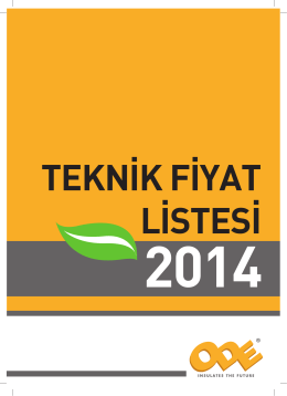 teknik fiyat listesi