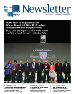 saYI/issue:3 sonbahar/auturrm 2013 - UCLG-MEWA