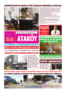 TAY)N ) KENCES) - Ataköy Gazetesi