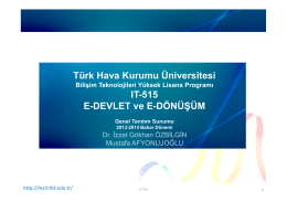Türk Hava Kurumu Üniversitesi IT-515 E-DEVLET