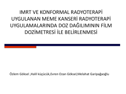 IMRT Ve Konformal Radyoterapi Uygulanan Meme Kanseri