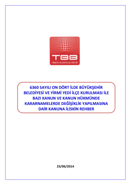 6360 Sayılı Torba Kanun TBB Rehber