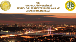 Tanıtım - İstanbul TTM - İstanbul Üniversitesi