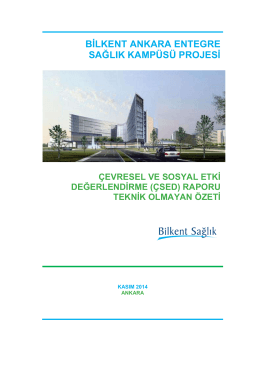 BİLK Projesi Çevresel ve Sosyal Etki Değerlendirme Raporu Teknik