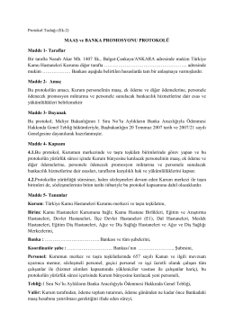 Protokol Taslağı - Türkiye Kamu Hastaneleri Kurumu