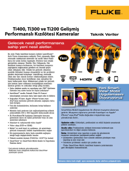Ti400, Ti300 ve Ti200 Gelişmiş Performanslı Kızılötesi Kameralar