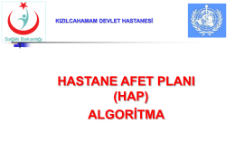 HASTANE AFET PLANI 2014 organizasyon şeması