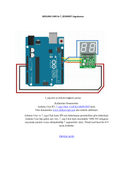 Arduino Uno R3, 7_seg Click, CLICK2ARDUINO kartı