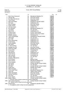 11-12 YAŞ DENEME YARIŞLARI İSTANBUL, 21.