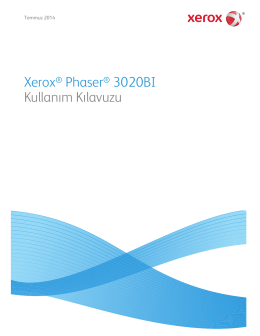 Xerox® Phaser® 3020BI Kullanım Kılavuzu