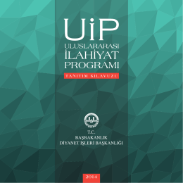 UİP 2014 PDF - Uluslararası İlahiyat Programı