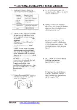 İndir (PDF, 364KB) - Kimya Ders Notları