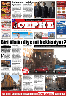 22.01.2015 Tarihli Cephe Gazetesi