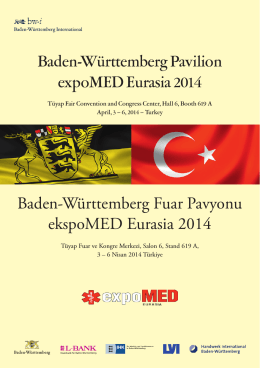Baden-Württemberg Pavilion expoMED Eurasia 2014