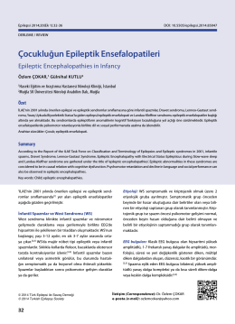 Çocukluğun Epileptik Ensefalopatileri