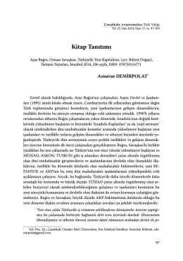Ayşe Buğra, Osman Savaşkan, Türkiye`de Yeni Kapitalizm