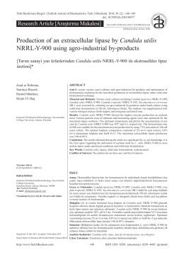 Production of an extracellular lipase by Candida utilis NRRL-Y-900