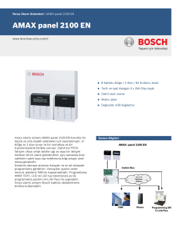 AMAX panel 2100 EN - Bosch Security Systems