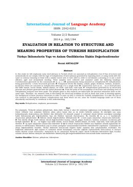 evaluation in relation to structure and meaning properties of turkish
