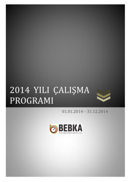 2014 yılı çalışma programı