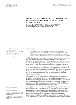 architectural design quality assessment based on analytic hierarchy