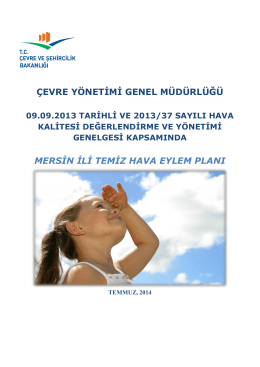 Temiz Hava Eylem Planı 2014-2019