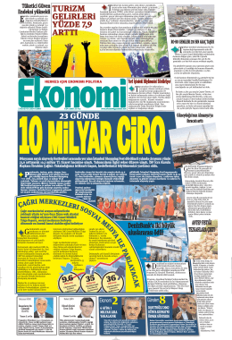 1 ağustos 2014 - Ekonomi Gazetesi
