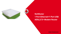 NetMaster 1 Port Ethernet+1 Port USB ADSL2/2+