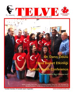 Dr. Danış Ödülü Food Basket Etkinliği Turkish Youth Conference