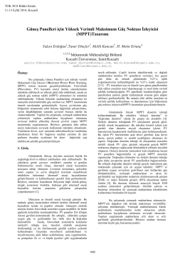 (MPPT)Tasarımı - Kocaeli Üniversitesi