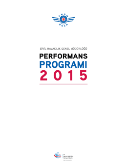 2015 Performans Programı - Sivil Havacılık Genel Müdürlüğü