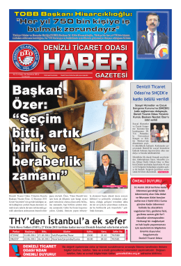 Gazete 26 - Denizli Ticaret Odası