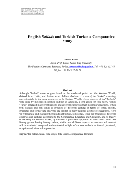 English Ballads and Turkish Turkus a Comparative Study