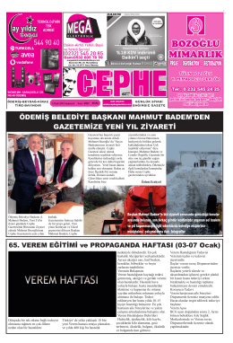 03.01.2015 Tarihli Cephe Gazetesi