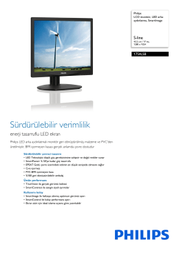 17S4LSB/00 Philips LCD monitör, LED arka aydınlatma, SmartImage