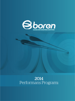 2014 Yılı Performans Programı