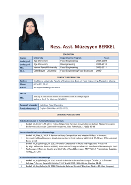 Res.Ast. Muzeyyen BERKEL - Celal Bayar Üniversitesi