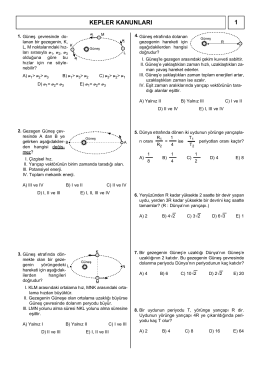 kepler kanunları 1